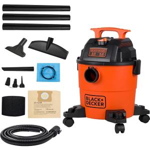 BLACK+DECKER Shop Vacuum Wet and Dry, 4 Gallon 3-in-1 Portable Shop Vac with Accessories, Workshop, Garage, Home and Car Vacuum Cleaner, 3 HP(BDXV18301P-4A)