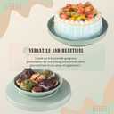 2-In-1 Cake Stand&Charcuterie Board with LidMetal Cake Holder With Acrylic Dome11.2 Large Dessert Display Stand for Cakes&CheesePieChips & DipsFooted Cake Serving Platter with Dome Cover (Cream Green)