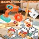 Kids Tool Set with Drill,155Pcs Toddler Tool Set with Toolbox,STEM Montessori Toys for 3 4 5 Year Old,Pretend Play Kid Toy,Educational Construction Toy for 3-5 Year Old Boy Girl,Birthday Gift for Kids