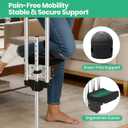 Adjustable Knee Support Crutch, No-Slip Knee Platform& Ergonomic Handle, Mobility Aid for Broken Ankle, Foot Surgery Recovery