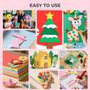 3 otters 235Sheets 8.27" x 11.7" Construction Paper Assorted Colors, 12 Colored Cardstock Printer Paper, for Printing, DIY Crafts, Party Decorations, Teacher Kids Classroom Must Have, 40 lb/150 GSM