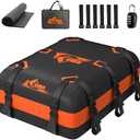 BATSUVCER Car Rooftop Cargo Carrier Bag 15-20 Cubic Feet(20Cu.Ft-Orange)
