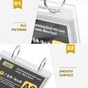 Operitacx A6 Acrylic Menu Display Stand Tabletop Menu Holder with Stable Base Flip Card Organizer for Restaurants Bars Shops Events 8.26X4.52X2.36 Inches
