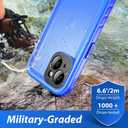 SPORTLINK Design for iPhone 14 Waterproof Case - Shockproof Dustproof Phone Case with Screen Protector for iPhone 14, Full Body Protective Case for iPhone 14 Cover 6.1'' Blue