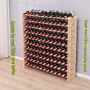 Freestanding Wine Rack Cabinet Floor Standing 120 Bottle Pine Stackable Storage Modular Wine Rack Display Stand, 46"l 11.4"w 50"h