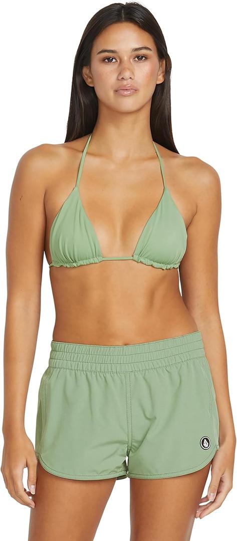 Volcom Women's Standard Simply Solid 2-inch Swim Surf Boardshort (Medium)