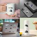 5 x Police Car Stickers, Gift for Kids Teen, Cute Waterproof Vinyl Decals for Travel Luggage Suitcase Laptop Water Bottle Skateboard Bike Helmet Guitar Scrapbook Diary Toy Phone Pad [50 PCS]