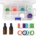 CPAP Infusion Adapter Replacement Refill Pads (24 Count) for Essential Oils - 2 2ml Amber Dropper Oils Bottles