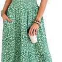 Casual Summer Maxi Dresses for Women (Green, XL)