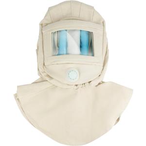 QWORK Sand Blasting Hood Cap, Shawl Sandblaster Protective Gear Mask, Anti Dust/Wind Sandblasting Tool Mask, Heat / Cut / Scratch Resistant Neck Protector, White QWORK Sand Blasting Hood Cap, Shawl Sandblaster Protective Gear Mask, Anti Dust/Wind Sandblasting Tool Mask, Heat / Cut / Scratch Resistant Neck Protector, White