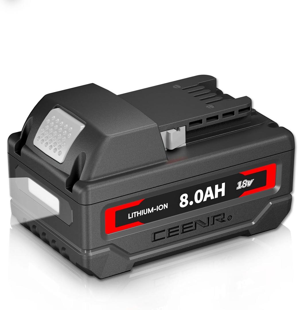 CEENR M-18 8.0Ah Lithium Battery Replacement for Milwaukee M-18 Battery Compatible with Milwaukee 18V Cordless Power Tools
