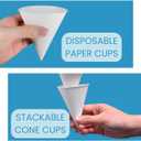 Smygoods Disposable White Paper Cone Cups (Pack of 600-4.5 oz) Eco-Friendly, Leak-Proof, Ideal for Events, Water Coolers, Quick Hydration & Efficient Cleanup