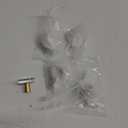 LONTAN 5 Pack Glass Knobs for Dresser Drawers Crystal Cabinet Knob Brushed Round Clear Hardware for Bathroom, Aluminum Alloy Base