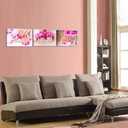 KREATIVE ARTS 3 Pieces Canvas Prints Purple Orchid Flowers Nail-Painting Wall Art Hands Spa Pictures Beauty Salon Manicure Posters Printed On Canvas for Nail Salon Walls Decor 16x24 inch x 3pcs