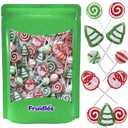 2 x Fruidles 12-Count half Pound Christmas Lollipop Santa, Tree, Swirl, Candy Canes, and Sweet Ball Assortment Mixed Fruit Flavor, Individually Wrapped