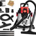 Shop-Vac 3 Gallon 4.0 HP Wet/Dry Vacuum with Blower Function, Stainless Steel Tank, Portable Shop Vacuum with Wheels, Includes Filters, Hose & Accessories, Ideal for Garage and Workshop