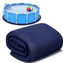 18' Round Pool Liner Pad Puncture Resistant Floor Mat Above Ground Pool Liner Pool Mats for Pool Bottom Durable Polyester Geotextile Under Pool Pad for Swimming Pool, Navy Blue