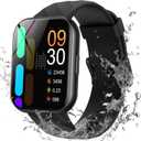 Parsonver Smart Watch, 5ATM Waterproof Watch for Swimming, Fitness Activity Tracker with 110+ Sports Modes, Heart Rate/Sleep/SpO2/Calories Monitor, Pedometer, Fitness Watch for Android & iPhone, Black