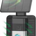 QIBOX Solar Charger Only Compatible with Battery Doorbell (USB-C Port) Waterproof Continuously Solar Panel, Adjustable Panel, Not for Micro USB or Other Plug-Type Doorbells