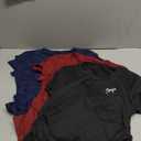 OYOANGLE Girl's 3 Piece Bow Graphic Short Sleeve Cute Shirts Set Ruched Slim Fitted Tee Tops Blouses (Black Blue Burgundy) S