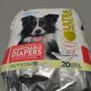 Paw Inspired 20ct Disposable Dog Diapers | Female Dog Diapers Ultra Protection | Diapers for Dogs in Heat, Excitable Urination, or Incontinence (Large)