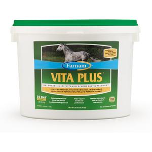Farnam Vita Plus Balanced Multi-Vitamin & Mineral Horse Supplement, Provides Balanced Nutrition to Support Overall Health and Performance, 3.75 pounds, 30 Day Supply