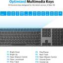 OMOTON Bluetooth Keyboard Compatible with Mac ONLY, with Numeric Keypad, Rechargeable Wireless Keyboard Compatible with MacBook Pro/Air, iMac, Mac mini/Pro