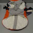 IECOii Dog Winter Coat Waterproof - Orange - Dog Coat with Harness Built in for Dogs, Thermal Warm Fleece Lined with Zip Up Cold Weather Jacket, Reflective Snowsuit for Outdoor Hiking (Medium(Chest:20.9 in))