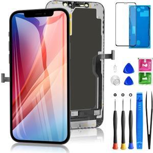 for iPhone 12 Pro Max Screen Replacement 6.7 Inch, Diykitpl 3D Touch LCD Digitizer Screen for A2342, A2411, A2412, A2410 with Repair Tools Kit+Screen Protector+Waterproof Frame