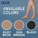JOBST ACTIVA Opaque 15-20 mmHg Compression Socks for Women and Men, Knee High, Closed Toe, Silky Beige, X-Large