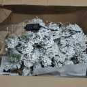 Brizled Snow Flocked Smart Christmas Tree, 22.8in Mini Christmas Tree with 100 LED RGB Lights, App/Voice Control 159+ Scenes Tabletop Xmas Tree USB C Small Tree Work with PD Power for Fireplace Desk (2FT, White)