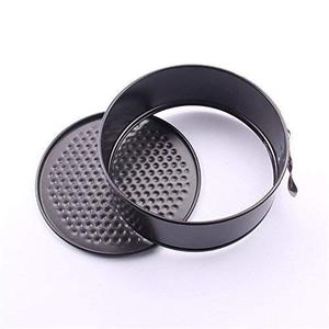Prime Bakers and Moulders Round Non Stick Black Cake Pan with Removable Base for Microwave Oven (Set of 3 + 1 Bottom)