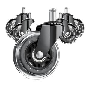 Office Chair Wheels, Set of 4 Caster Wheels Office Accessories, 3 Inch Heavy Duty Casters for Chairs to Replace Office Chair Mats, Smooth & Quiet Universal Fit for Most Chairs(4 Pack)