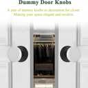 parro White Door Knobs, White Porcelain Door Knob, Ceramic Interior Door Handles, Black Door Levers for Closet