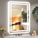 24x36 LED Bathroom Mirror with Lights, Super Bright Front & Backlit Vanity Mirror for Wall, Anti-Fog & Memory Smart Mirror, 5mm Shatter-Proof Tempered Glass, ETL Listed, Vertical/Horizontal