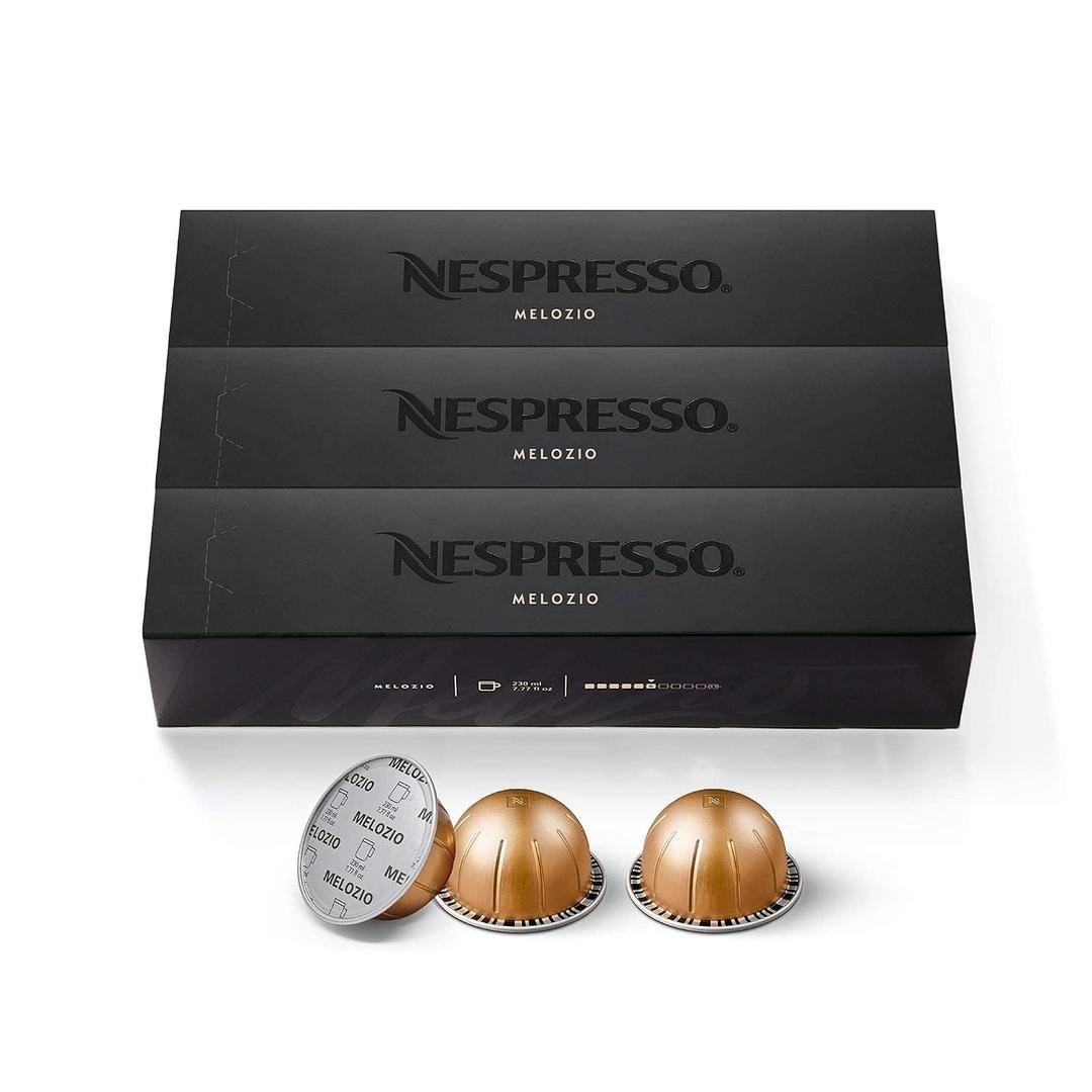 Nespresso Capsules Vertuo, Melozio, Medium Roast Coffee, 30-Count Coffee Pods, Brews 7.8oz. (EXP 03/31/27)