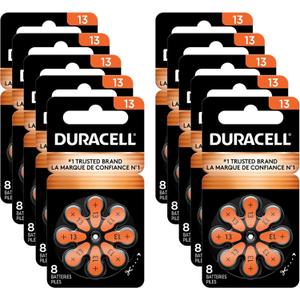 Duracell Activair Hearing Aid Batteries: Size 13 (80 Batteries) (10 Count (Pack of 8))