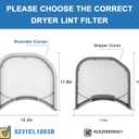 AMI PARTS 5231EL1003B Dryer Lint Filter Compatible with Lg Dryer Vent Lint Screen Replace DLE2516W Lint Filter