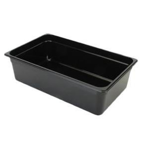 PLPA8006BK Food Pan, Full Size, 6" deep, Shatter and Scratch Resistant, Dishwasher Safe, Polycarbonate, Black, NSF