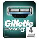 Gillette Mach3 Razor Refill Blades for Men, Fresh, 4 Count