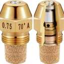 2 Pcs Hollow Oil Burner Nozzle 0.75-70 A Replacement Spray Brass Oil Fuel Burner Nozzle 70 Degree