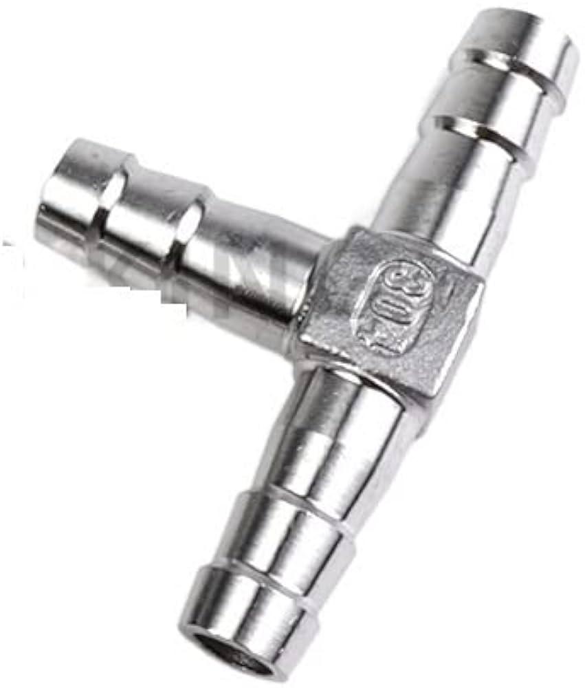Hosetail Splitter 304 Stainless Water Gas Pipe Joint, (Tee,26mm) (2 Packs) 