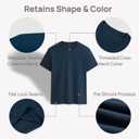 VPG Plain Tshirts for Men, Short Sleeve Crew Neck Cotton T Shirts Fitted Casual Tee Shirt (Black)
