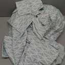 Amazon Basics Lightweight Breathable Wrinkle Resistant Microfiber 4-Piece Bed Sheet Set with 14-Inch Deep Pockets, Full, Aqua Fern, Printed