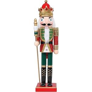 Christmas Nutcracker Decorations Nutcracker Figure 15 Inch Wooden Nutcrackers Collectible Ornament Nutcrackers Soldier for Table Desktop Home Christmas Decor Xmas Indoor Decor Black Hat beat a drum