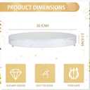 Cake Stand 20 Inch Round Metal Cupcake Dessert Wedding Cake Stand Cookies Display Holder Fruit Serving Tray for Table Wedding Birthday Anniversary Party, White