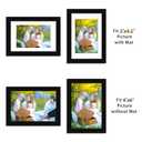 Picrit 8.5x11 Farmhouse Stone Spotted Picture Frame Set of 12, Display 6x8 with Mat or 8.5 x 11 without Mat, Country Photo Frames for Wall Mounting or Table Top Display, Rustic Brown