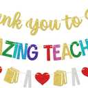 Teacher Appreciations Week Banner, Thank You to Our Amazing Teachers Banner, Teacher Appreciations Week Party Decorations, Thank You Teachers Decor for Classroom, NO-DIY