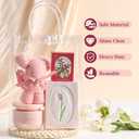 Jutieuo 24 PCS Clear Gift Bags with Handles, 7.9 x 9.8 x 3.2 Inch Inches Reusable Plastic Goodie Bag Transparent Party Favor Bags Bulk for Weddings Birthdays Events, Classrooms & Celebrations
