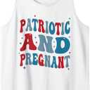 4th Of July Pregnancy Reveal Patriotic Pregnant Baby Shower Tank Top, S
